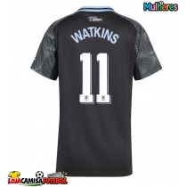 Camisa de Futebol Aston Villa Ollie Watkins #11 Equipamento Secundário Mulheres 2025-26 Manga Curta